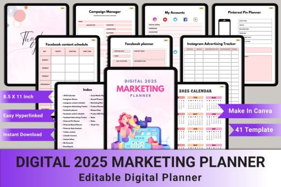 Download Digital 2025 MARKETING PLANNER - Premium Resources