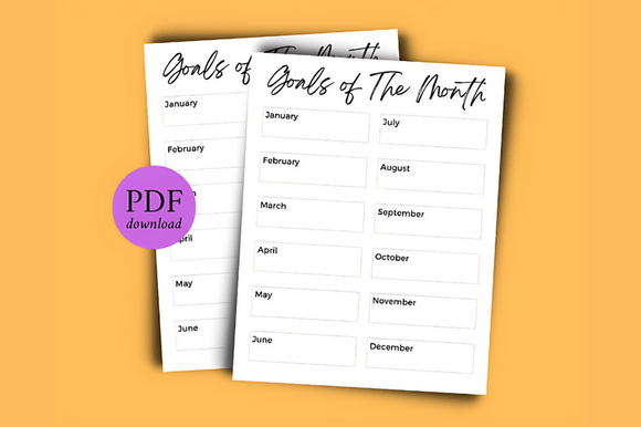 Download Monthly Goal Planner - Monthly goal planner Collection