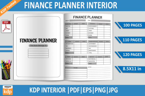 Download Finance Planner| KDP Interior Template - Finance plan Collection