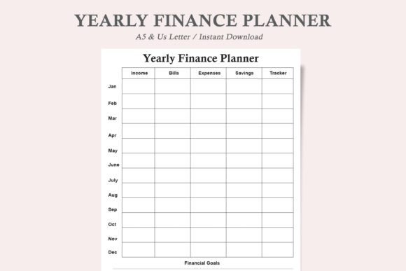 Download Yearly Finance Planner,Financial Planner - Premium Resources