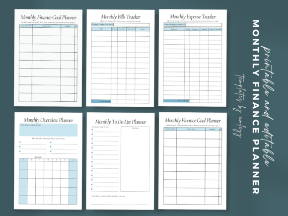 Download Monthly Finance Planner Template Bundle - Finance plan Collection