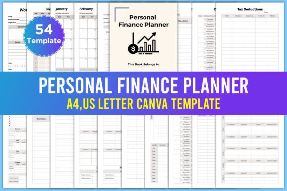 Download Editable Personal Finance Planner Canva - Finance plan Collection