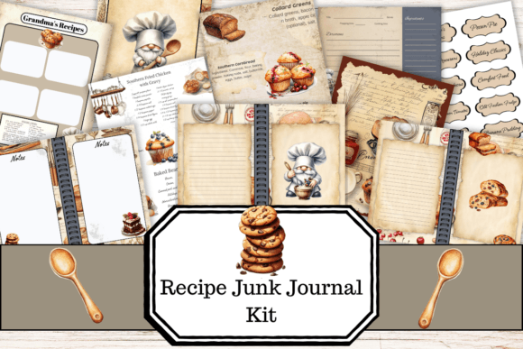 Download Recipe Junk Journal Kit, - Journal kit Collection
