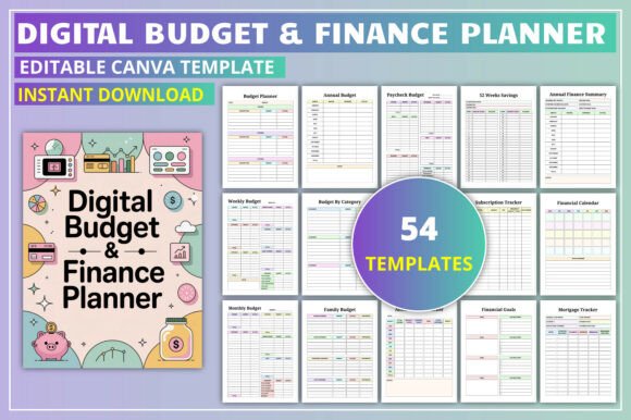 Download Digital Budget &amp; Finance Planner - Finance plan Collection