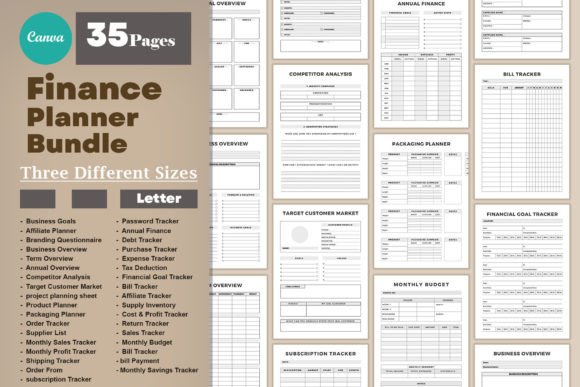 Download Finance Planner Template Bundle - Finance plan Collection
