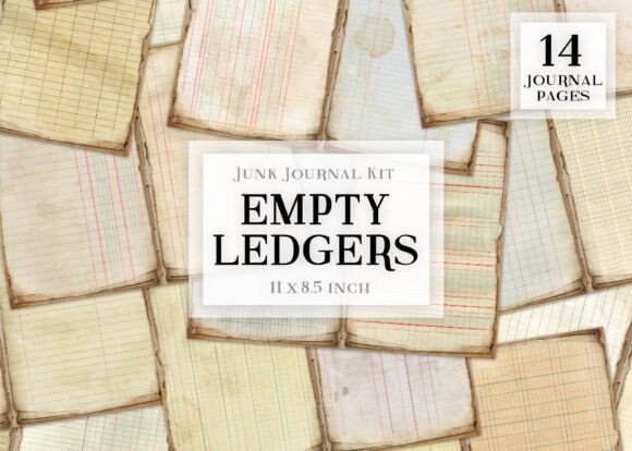 Download Blank Ledgers Junk Journal Kit - Journal kit Collection