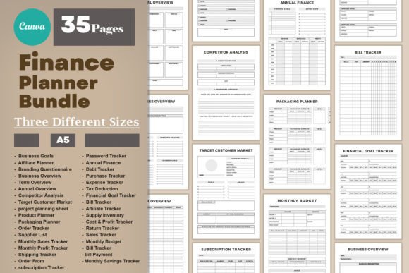 Download Printable Finance Planner Bundle - Finance plan Collection